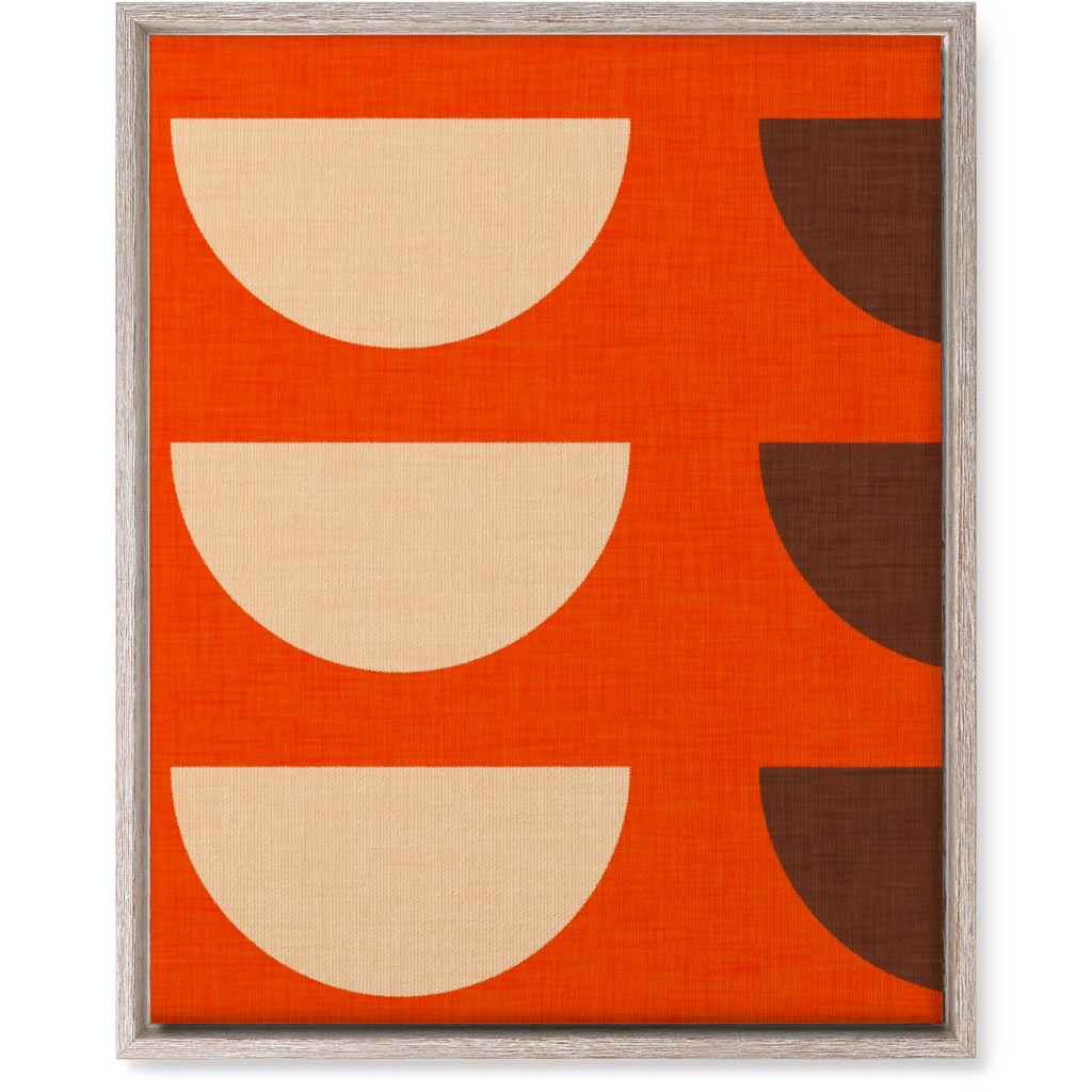 Half Moon Wall Art, Rustic, Single piece, Canvas, 16x20, Red
