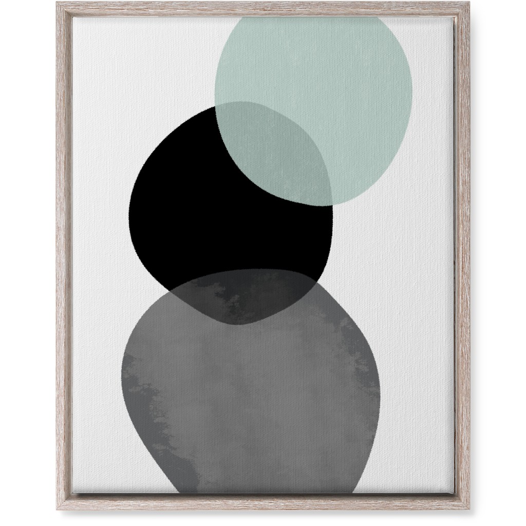 Stones Wall Art, Rustic, Single piece, Canvas, 16x20, Green, Aloe