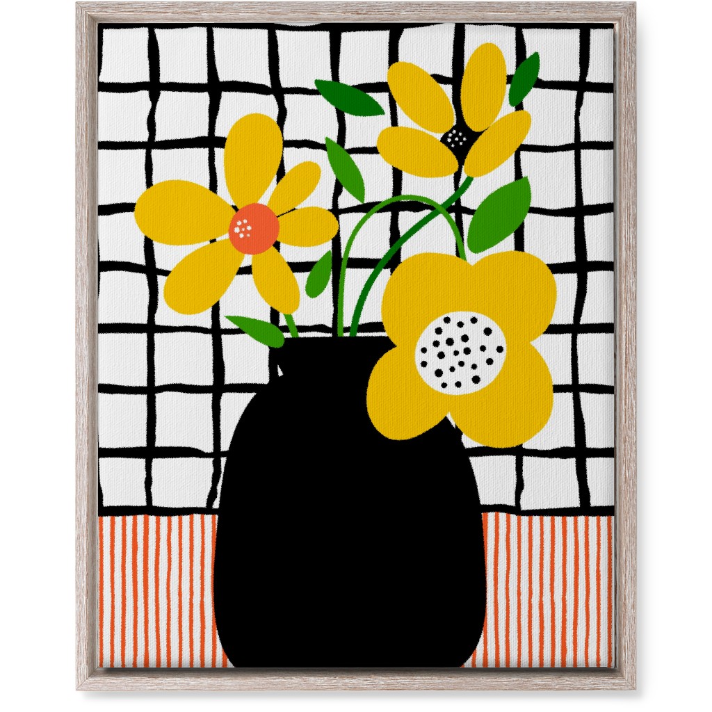 Happy Florals - Multi Wall Art, Rustic, Single piece, Canvas, 16x20, Multicolor