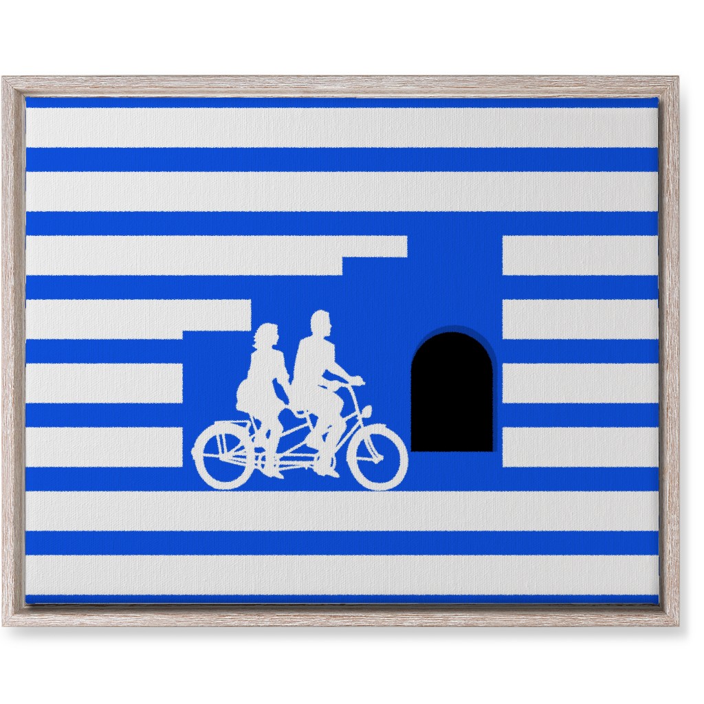 Riders Lovers - Blue Wall Art, Rustic, Single piece, Canvas, 16x20, Blue, True Blue