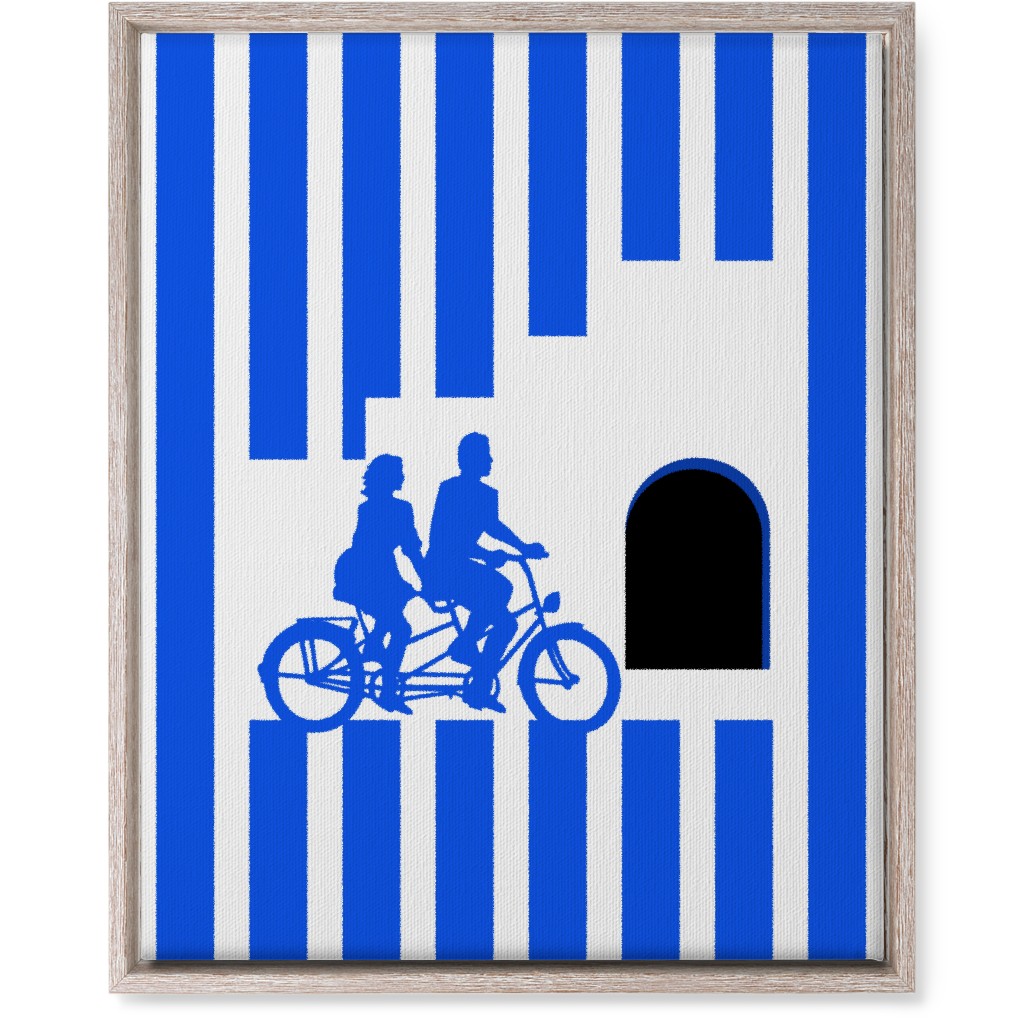 Riders Minimal Artwork - Blue Wall Art, Rustic, Single piece, Canvas, 16x20, Blue