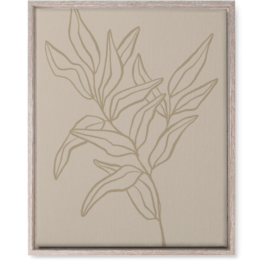 Botanical Eucalyptus Branch I Wall Art, Rustic, Single piece, Canvas, 16x20, Beige, Wheat