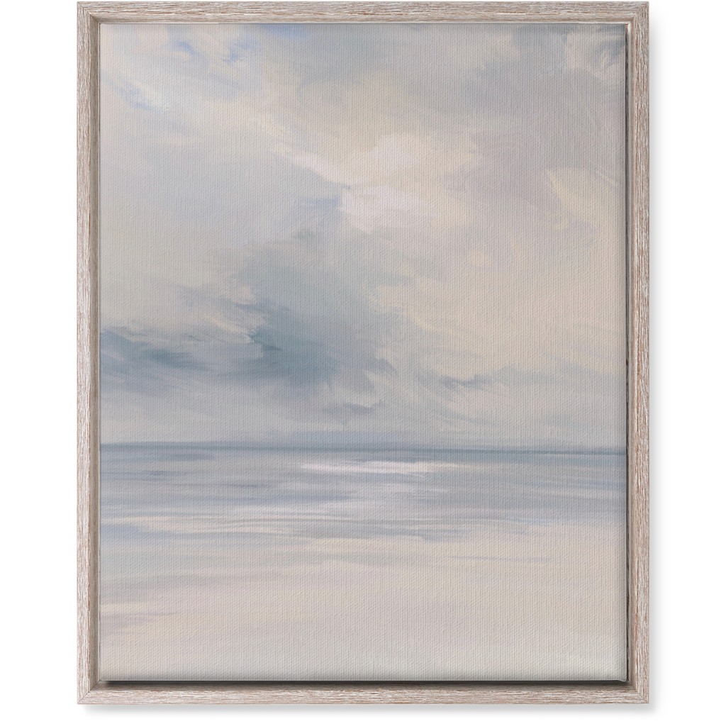 Beach Day - Neutral Wall Art, Rustic, Single piece, Canvas, 16x20, Blue