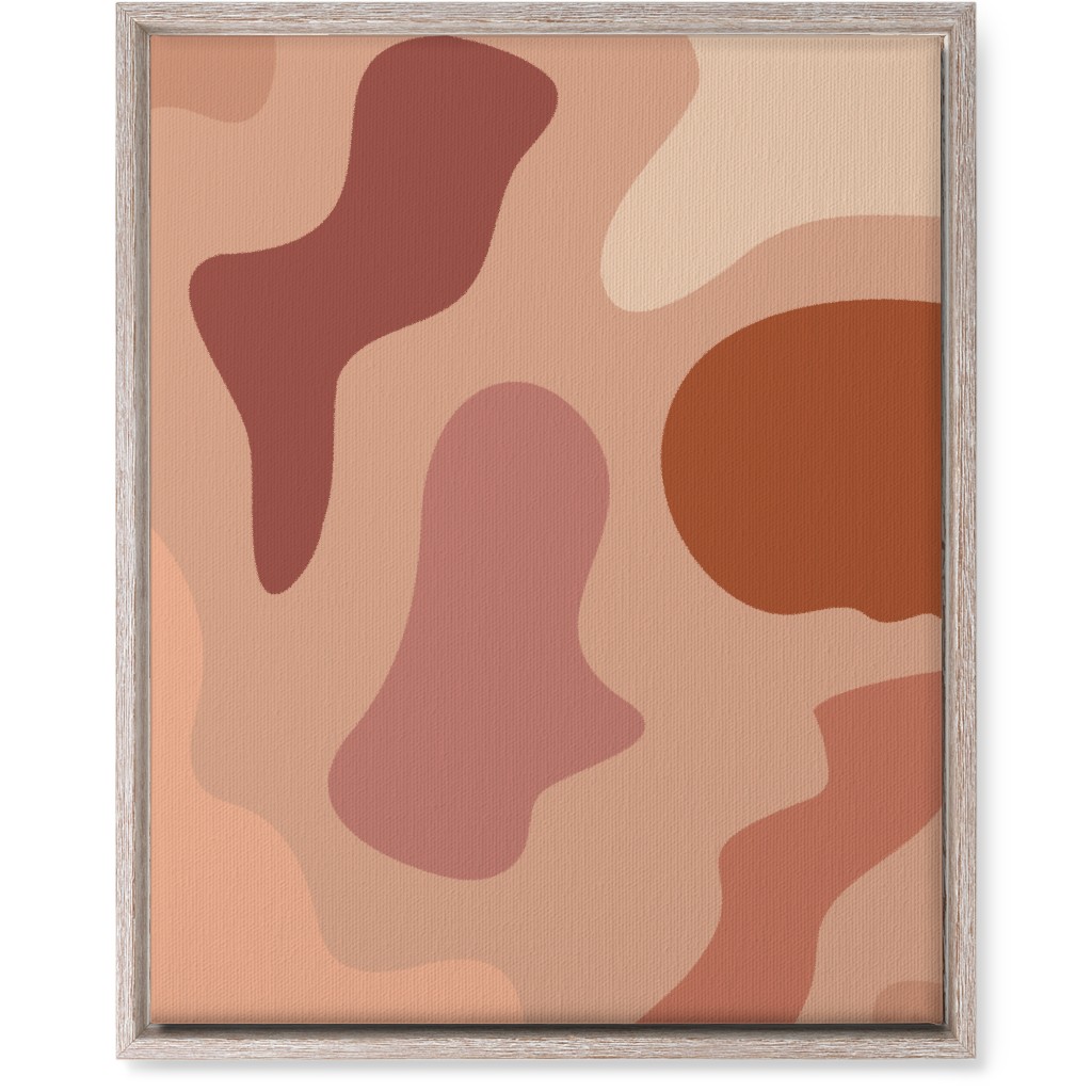 Modern Abstract Canyon - Warm Wall Art, Rustic, Single piece, Canvas, 16x20, Pink