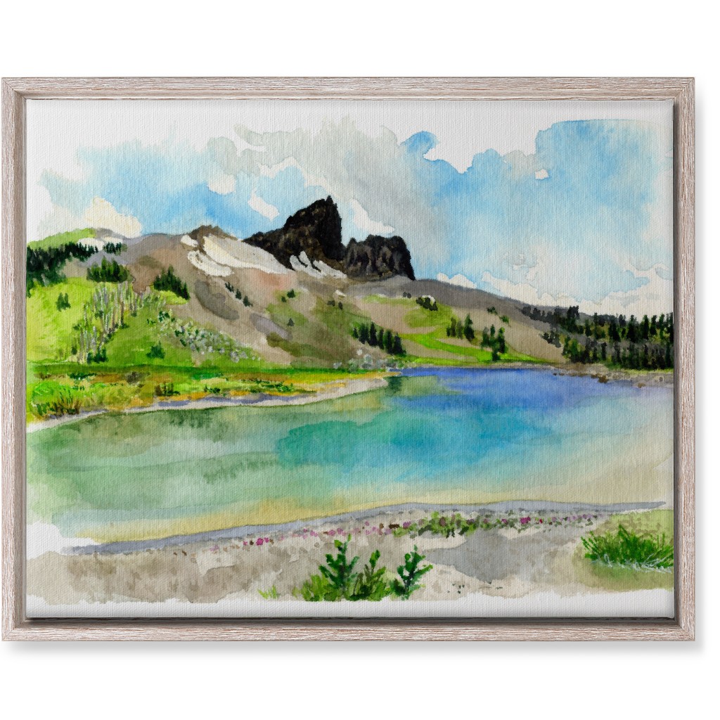 Black Tusk Painting Wall Art, Rustic, Single piece, Canvas, 16x20, Green, Classic Green