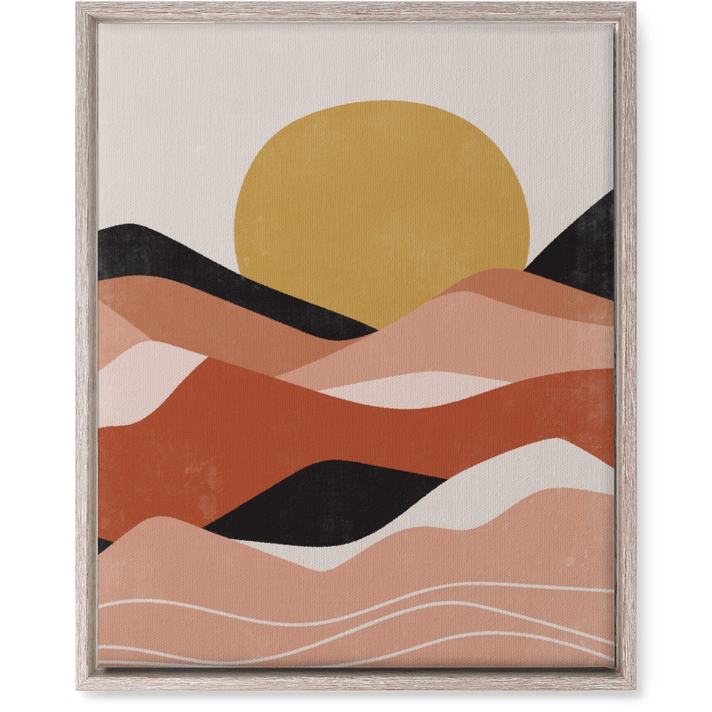 Earthen Hills - Terracotta Wall Art, Rustic, Single piece, Canvas, 16x20, Pink, Bright Pink