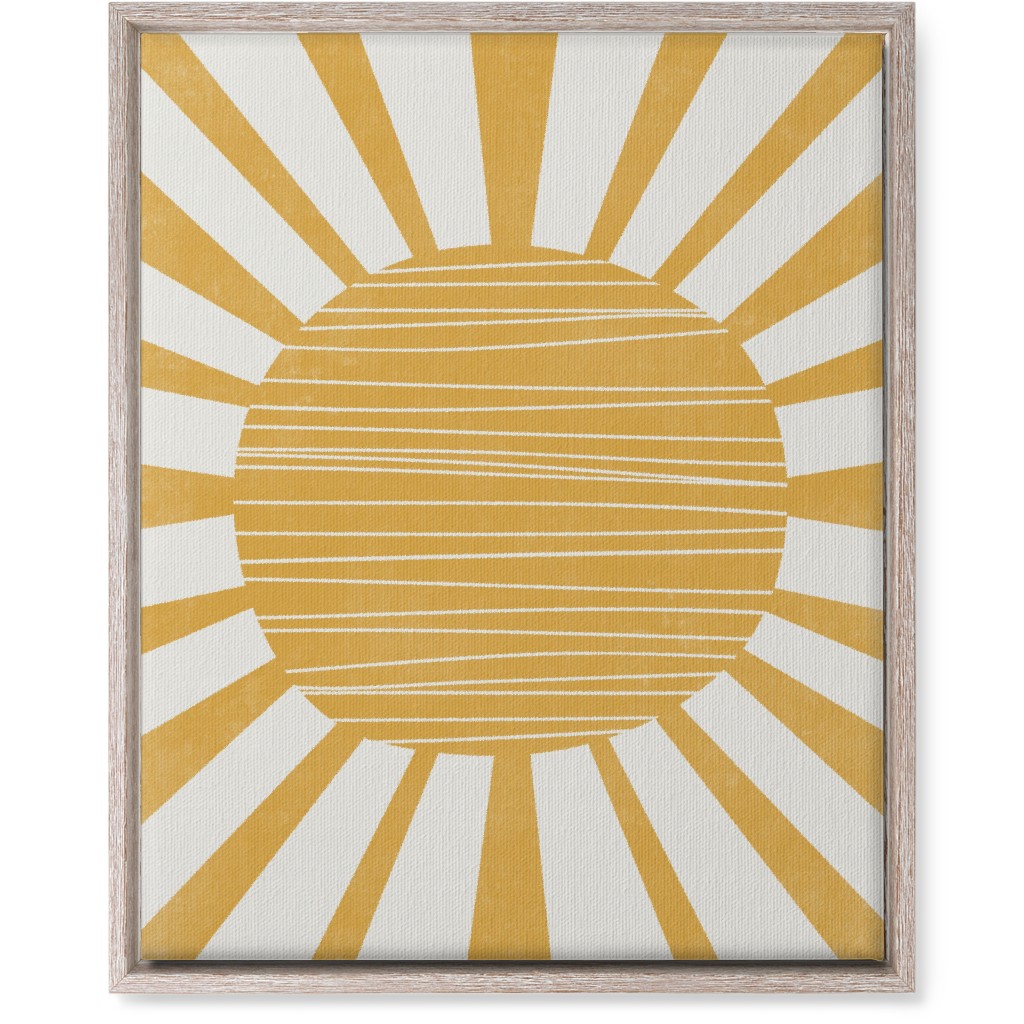 Sun Glow - Yellow and Beige Wall Art, Rustic, Single piece, Canvas, 16x20, Yellow