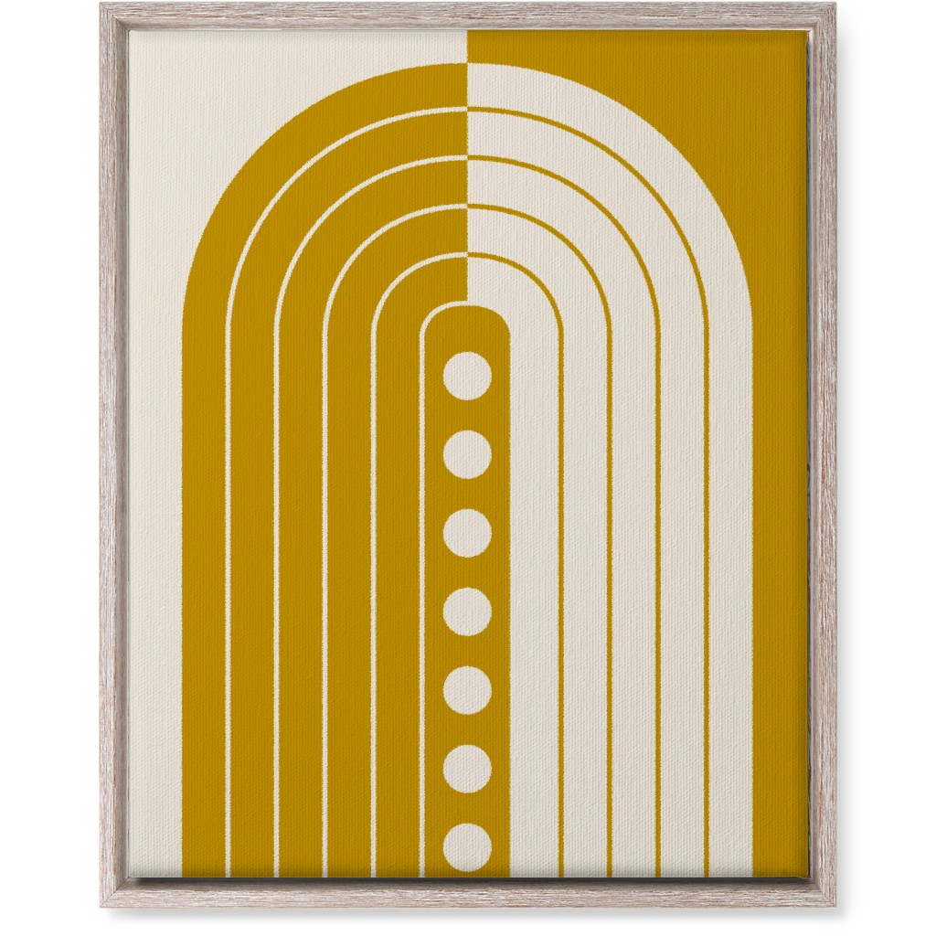 Divided Rainbow - Mustard and Beige Wall Art, Rustic, Single piece, Canvas, 16x20, Yellow, Classic Yellow