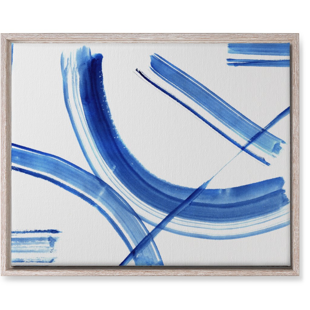 Watercolor Intersection of Minds Wall Art, Rustic, Single piece, Canvas, 16x20, Blue, True Blue