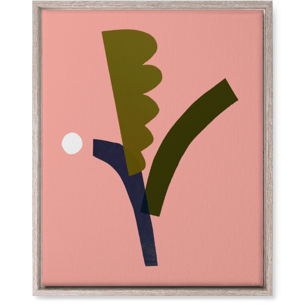 Leaves - Pink Wall Art, Rustic, Single piece, Canvas, 16x20, Pink