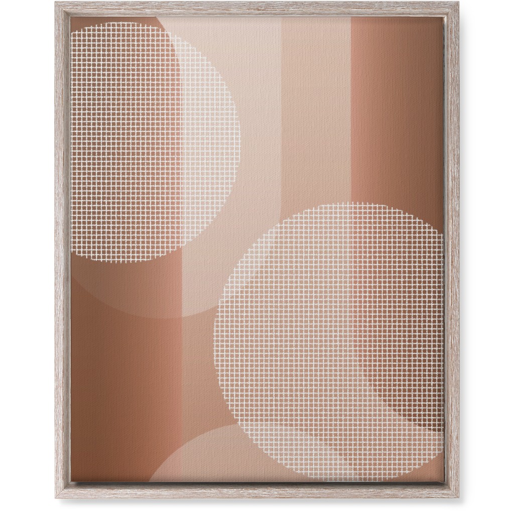 Geometric Arches and Circles - Neutral Wall Art, Rustic, Single piece, Canvas, 16x20, Pink