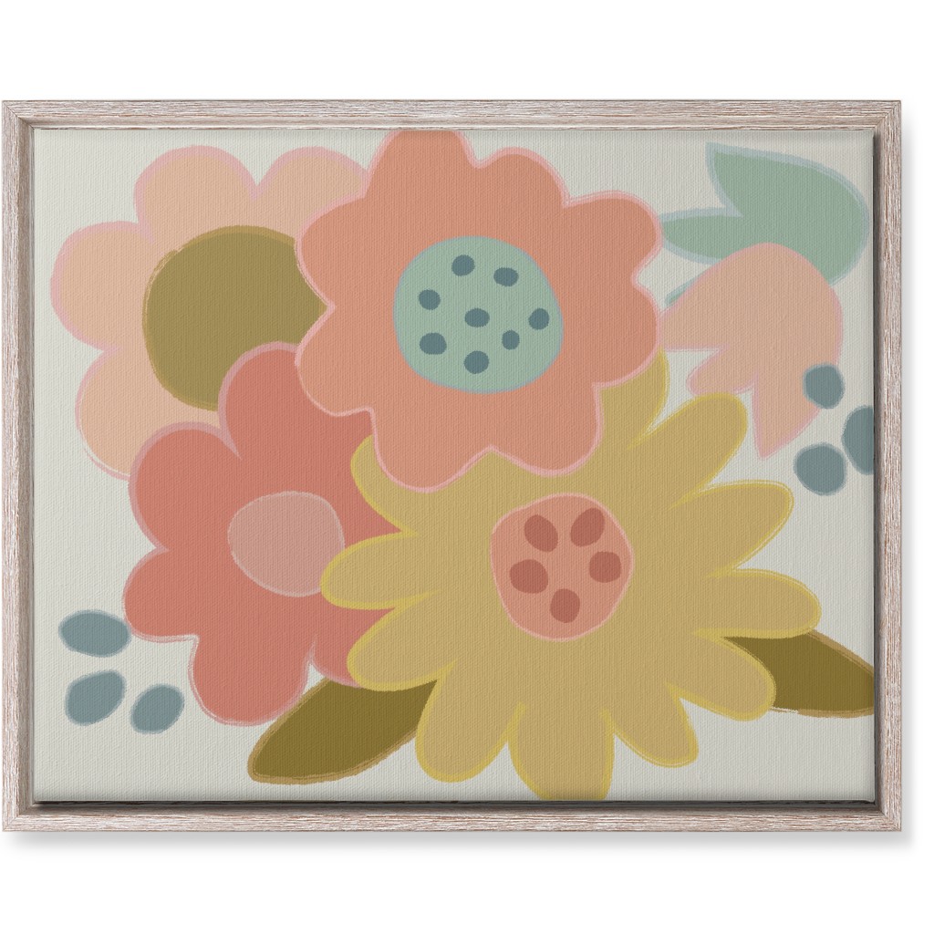 Bold Flowers - Bright Wall Art, Rustic, Single piece, Canvas, 16x20, Multicolor