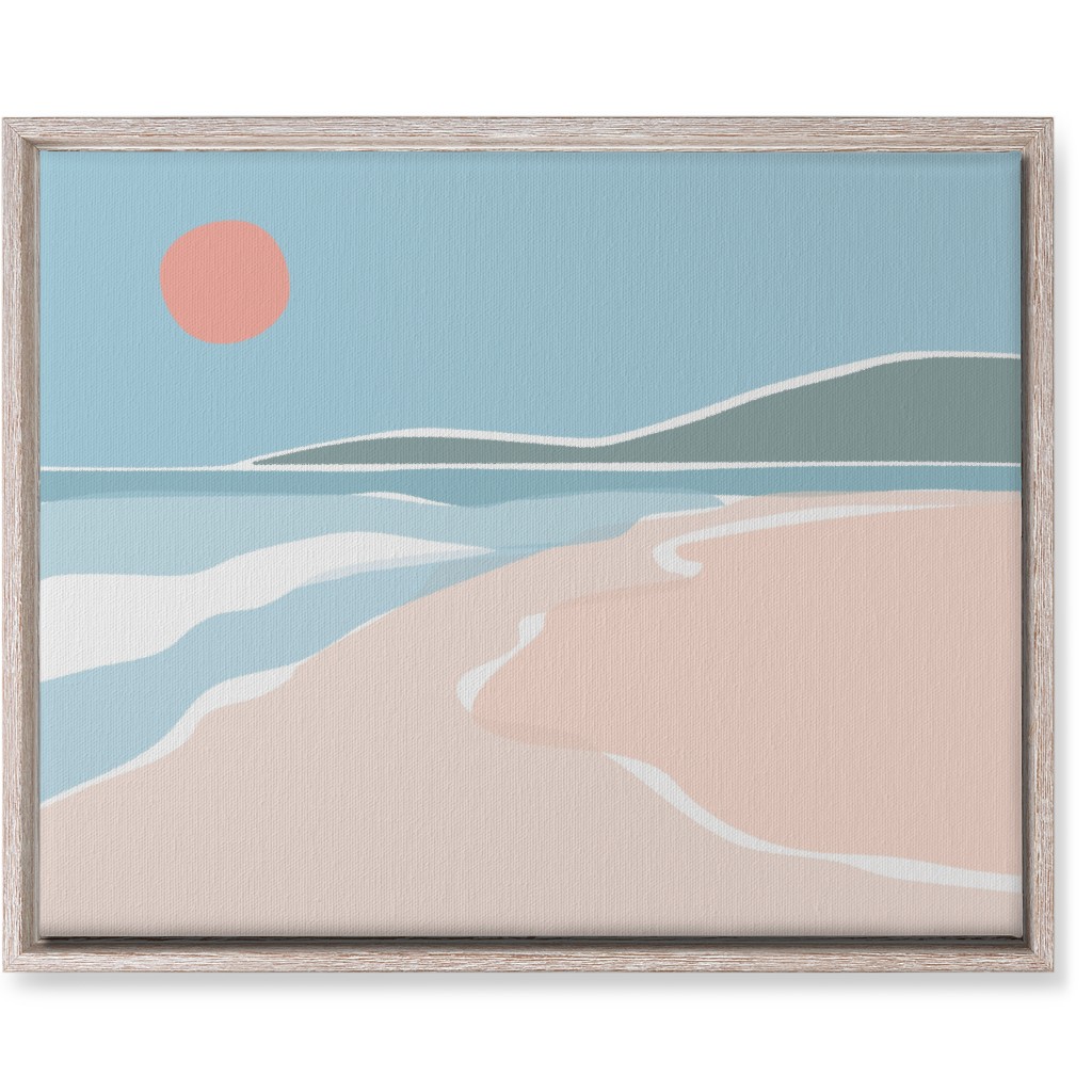 Beach Night Wall Art, Rustic, Single piece, Canvas, 16x20, Blue, Oasis