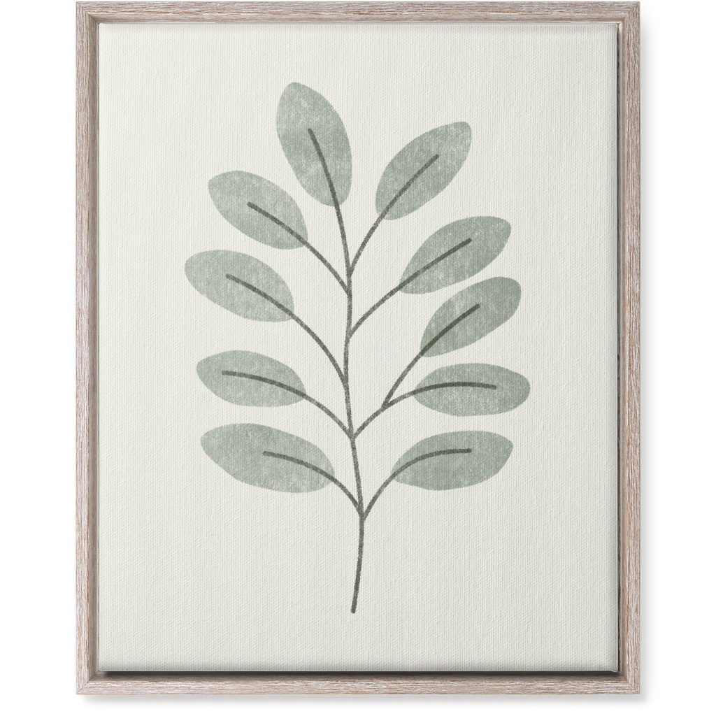 Botanical Greenery - Green Wall Art, Rustic, Single piece, Canvas, 16x20, Gray