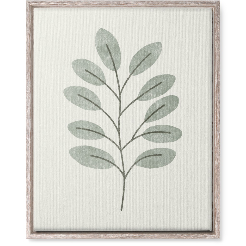 Botanical Greenery - Green Wall Art, Rustic, Single piece, Canvas, 16x20, Gray, Gray