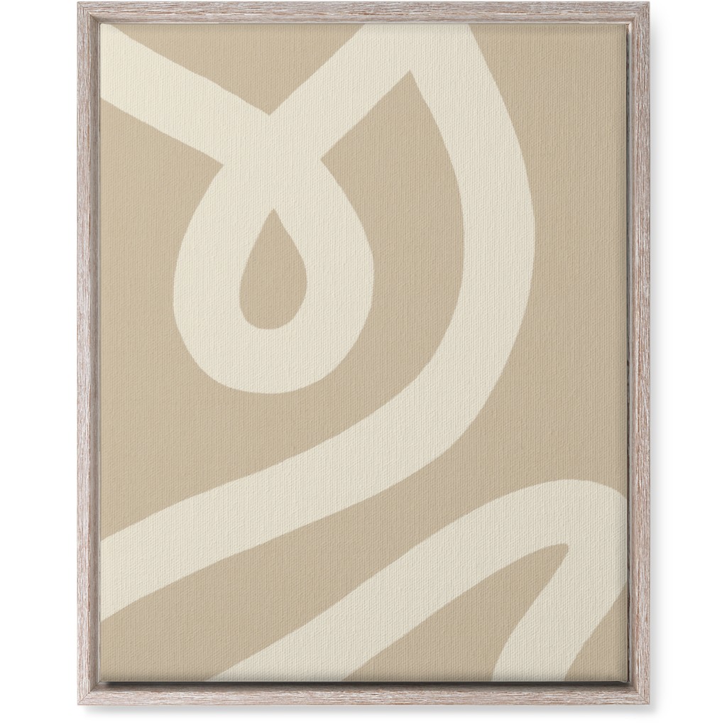 Tangled Brush Strokes V Wall Art, Rustic, Single piece, Canvas, 16x20, Beige, Wheat