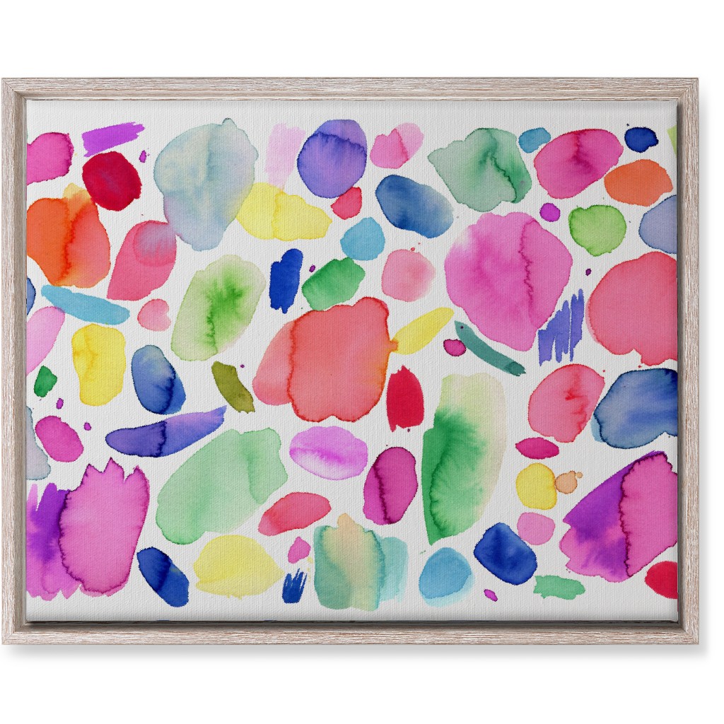 Summer Joy Watercolor Abstract Wall Art, Rustic, Single piece, Canvas, 16x20, Multicolor, Poppy