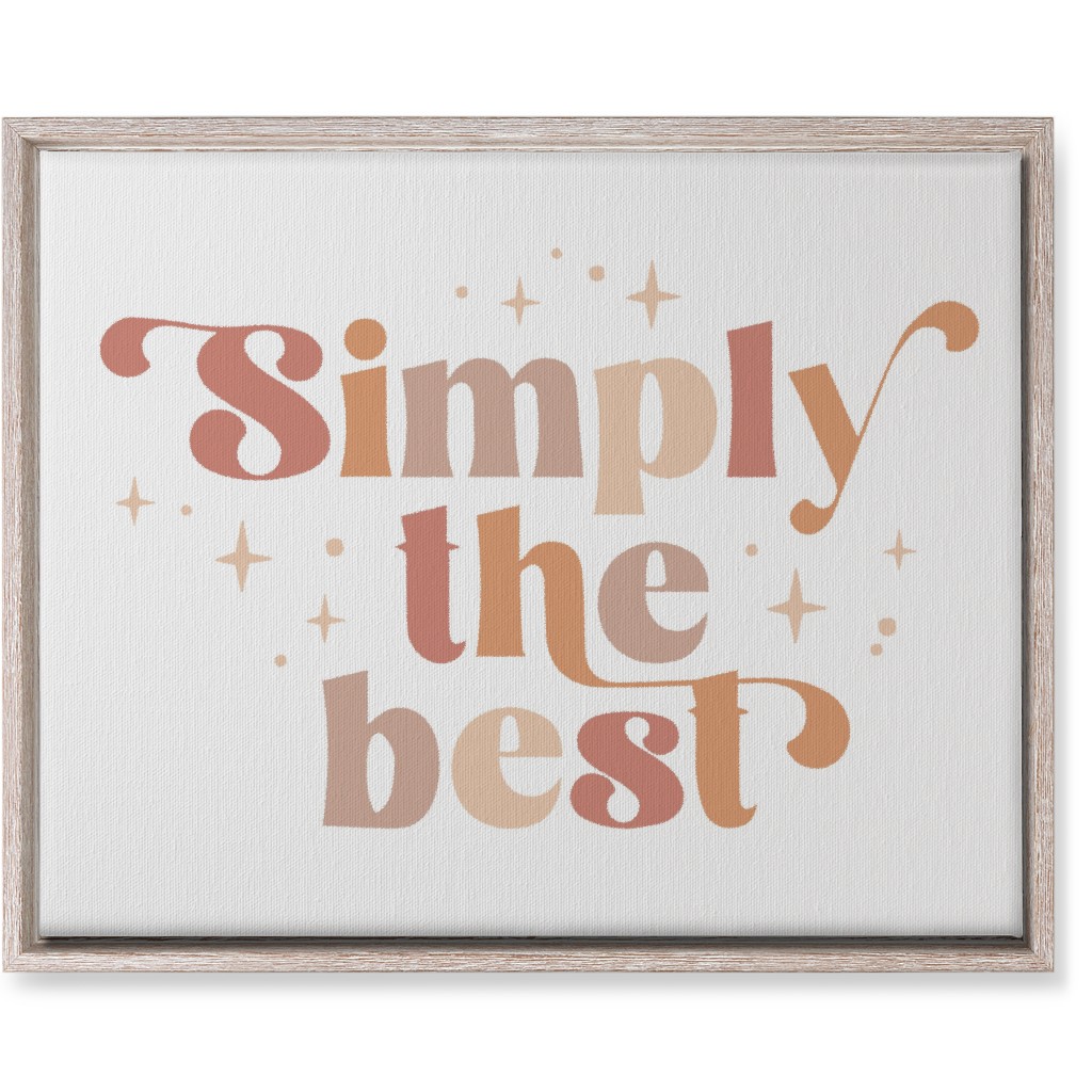 Simply the Best Wall Art, Rustic, Single piece, Canvas, 16x20, Pink