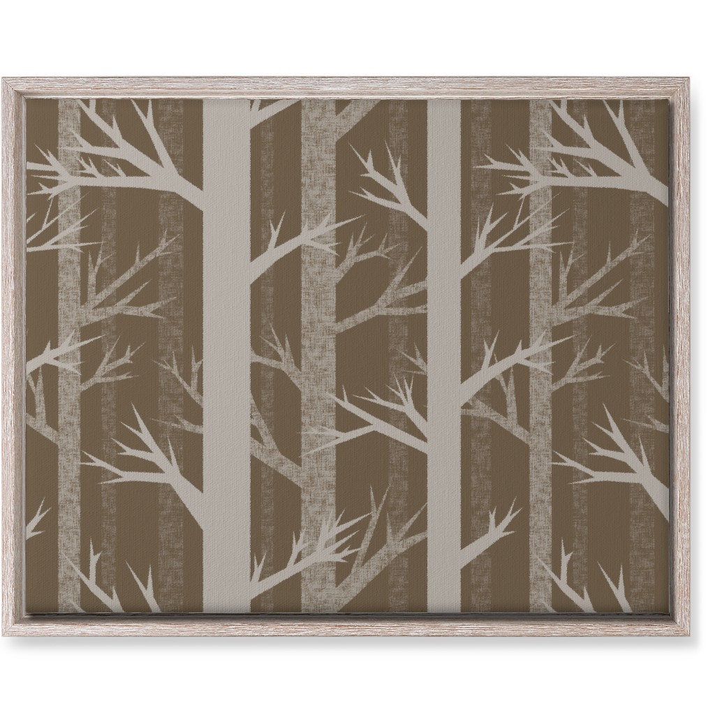 Winter Woods - Fawn Wall Art, Rustic, Single piece, Canvas, 16x20, Brown