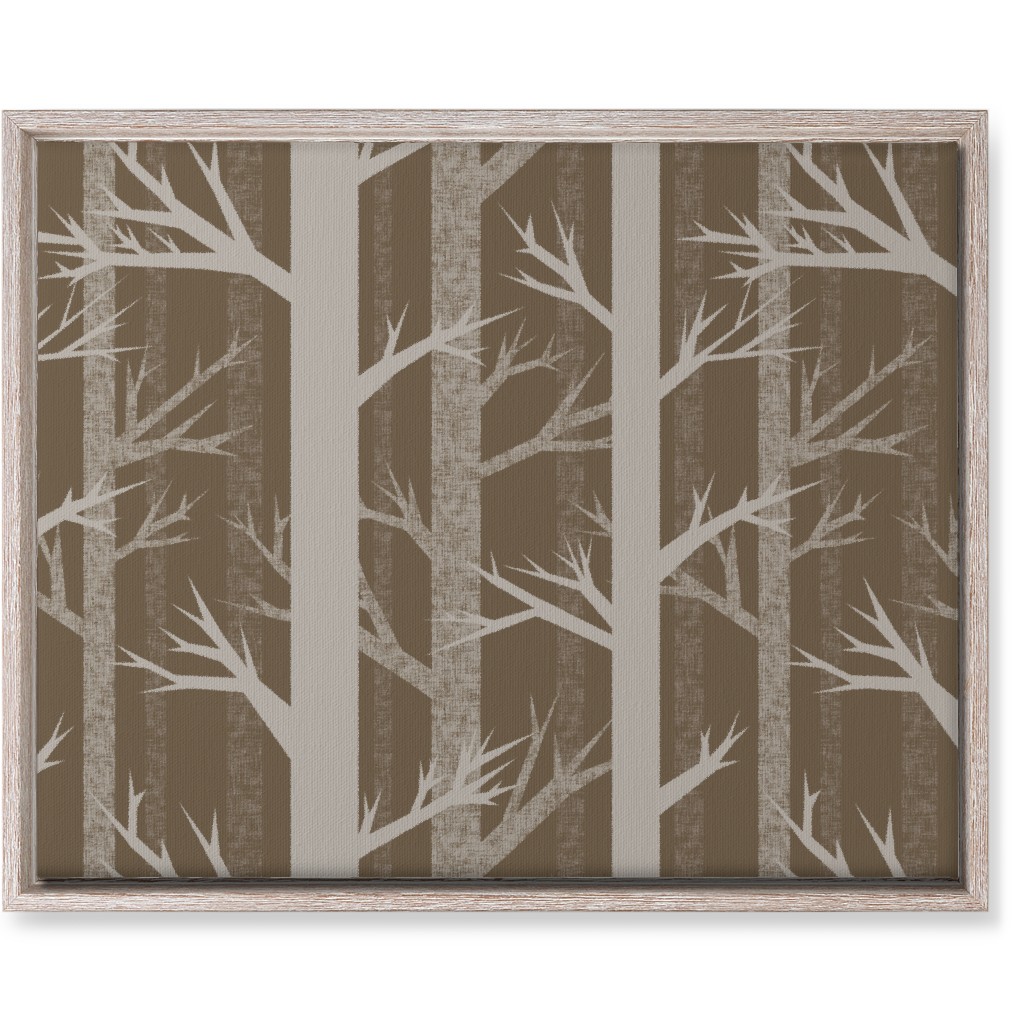 Winter Woods - Fawn Wall Art, Rustic, Single piece, Canvas, 16x20, Brown, Brown