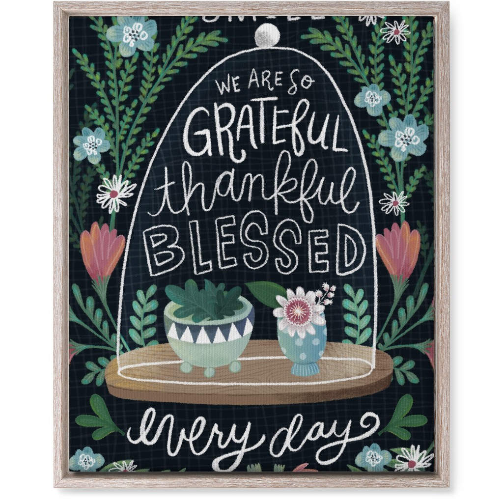 Grateful Every Day - Multi Wall Art, Rustic, Single piece, Canvas, 16x20, Multicolor