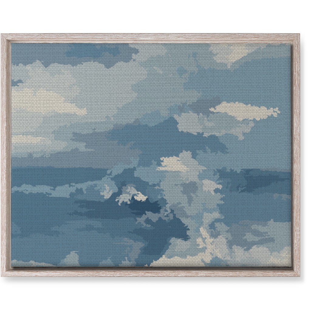 Rough Seas in My Dreams - Blue Wall Art, Rustic, Single piece, Canvas, 16x20, Blue, True Blue