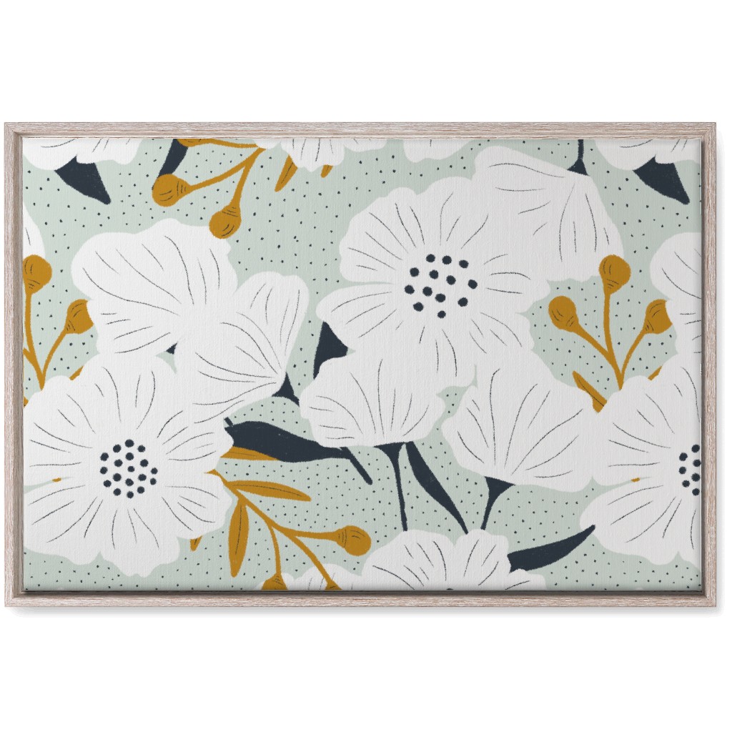 Beulah - Pale Blue Wall Art, Rustic, Single piece, Canvas, 20x30, Blue, True Blue