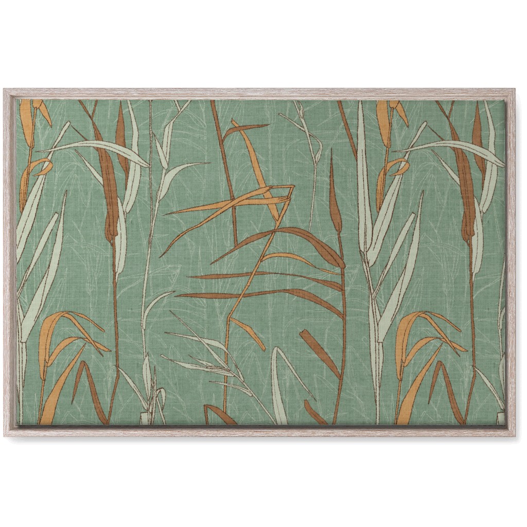 Late Summer Grasses Wall Art, Rustic, Single piece, Canvas, 20x30, Green, Classic Green