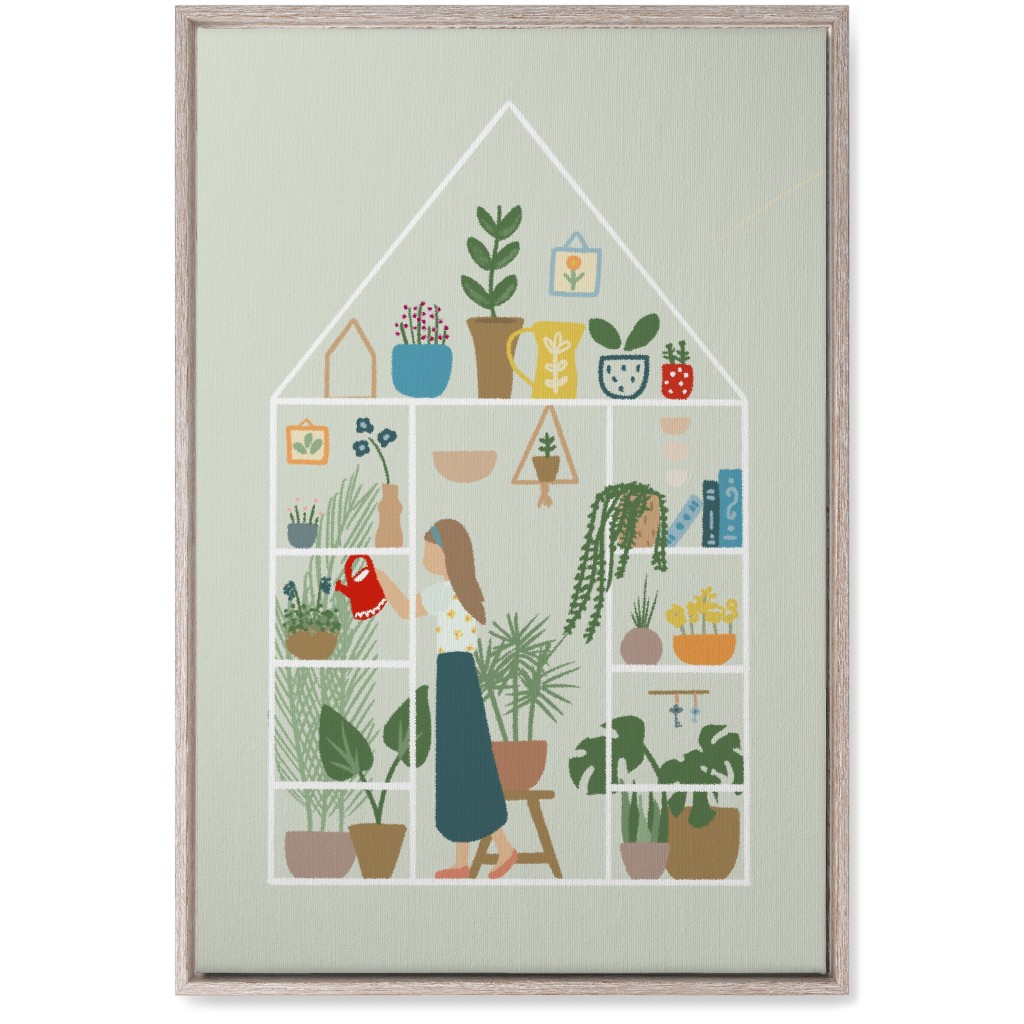 Gardening Indoors - Multi Wall Art, Rustic, Single piece, Canvas, 20x30, Multicolor