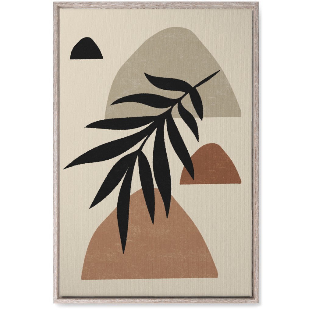 Abstract Palm - Neutral Wall Art, Rustic, Single piece, Canvas, 20x30, Beige
