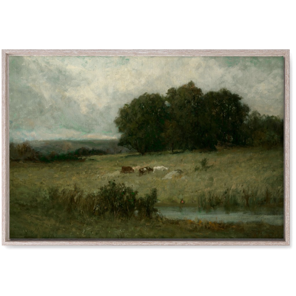 Grazing Fields Wall Art, Rustic, Single piece, Canvas, 20x30, Green