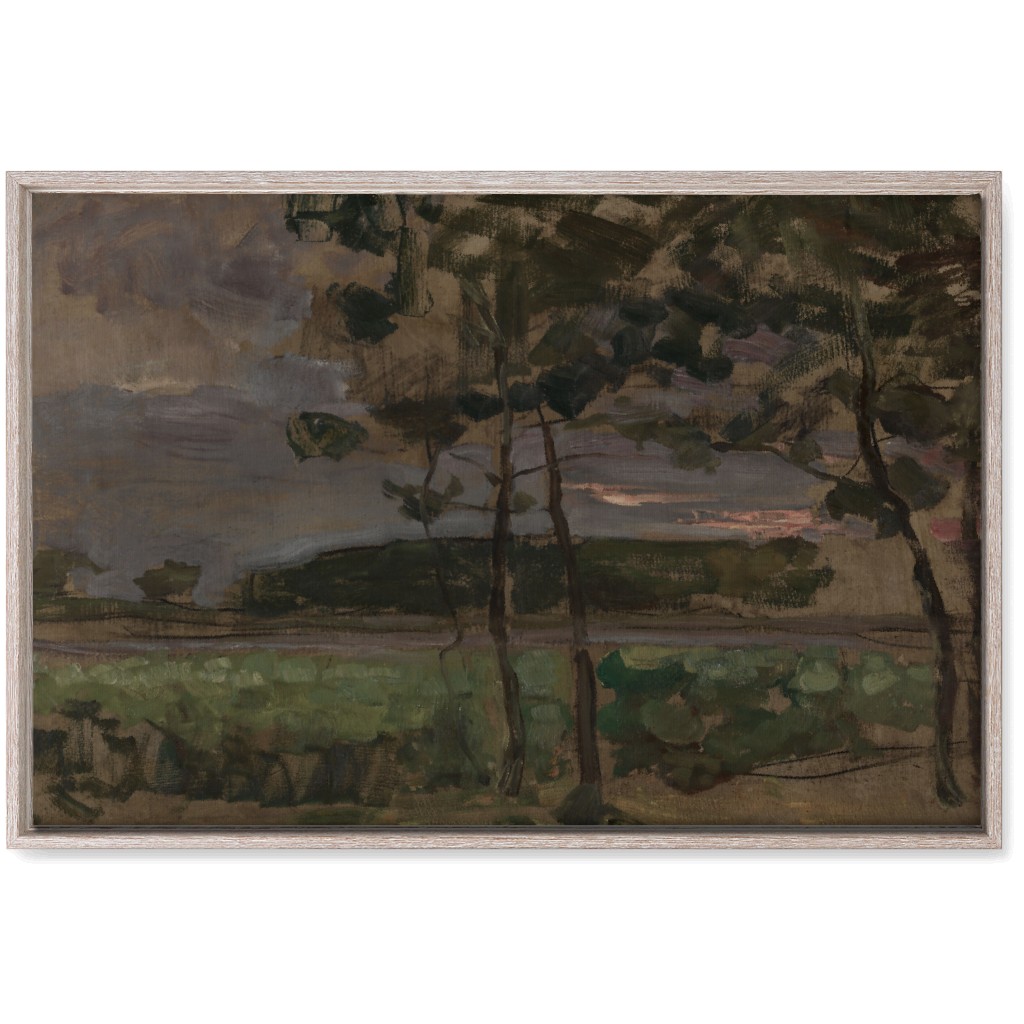 Meadow Edge Wall Art, Rustic, Single piece, Canvas, 20x30, Green, Classic Green