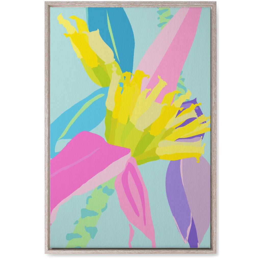 Bold Tropical Banana Plants - Multi Wall Art, Rustic, Single piece, Canvas, 20x30, Multicolor
