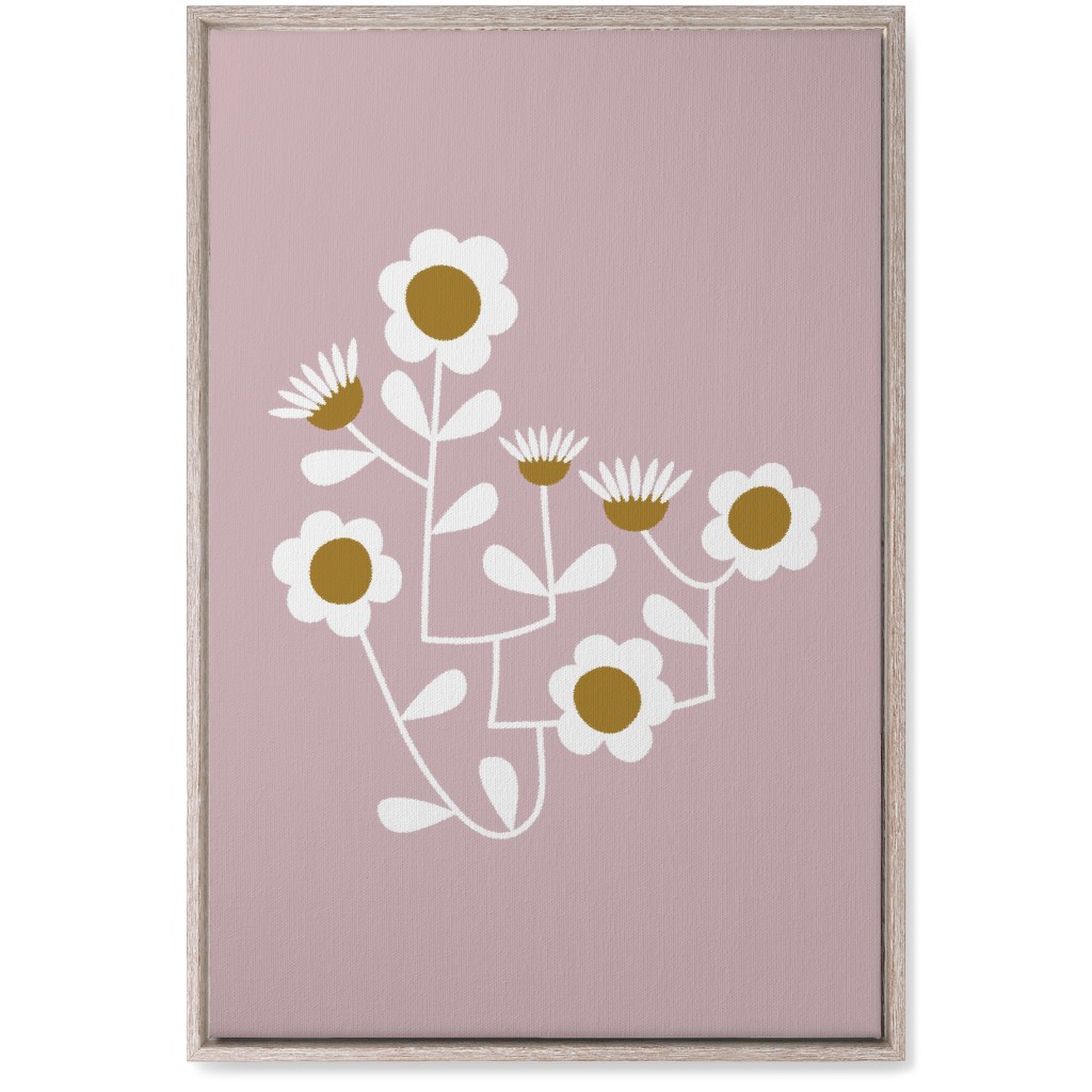 Mod Hanging Floral Wall Art, Rustic, Single piece, Canvas, 20x30, Pink, Whisper