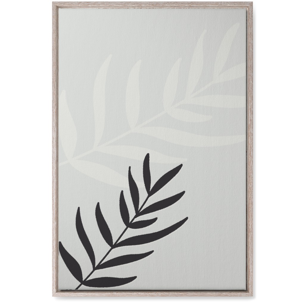 Fern Leaves in Neutral Earth Tones Wall Art, Rustic, Single piece, Canvas, 20x30, Gray