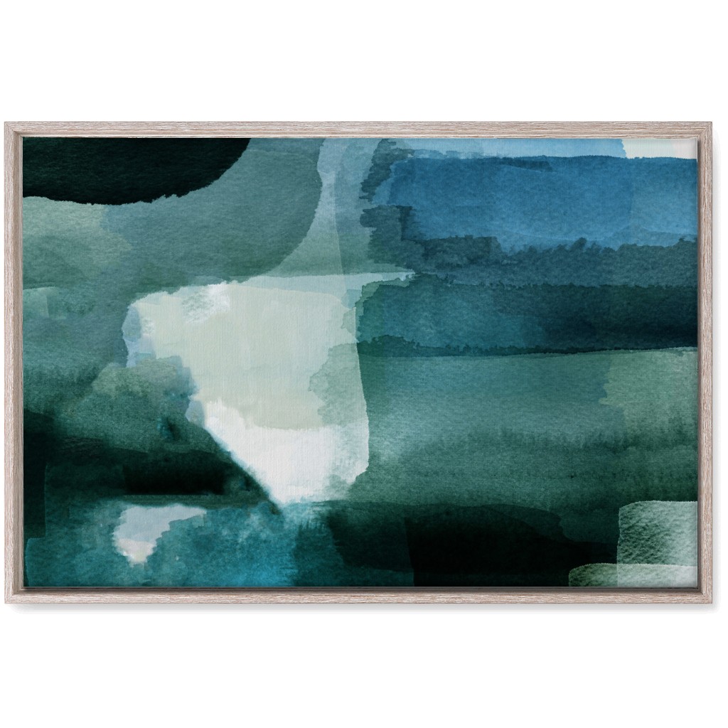 Abyss - Green and Blue Wall Art, Rustic, Single piece, Canvas, 20x30, Green