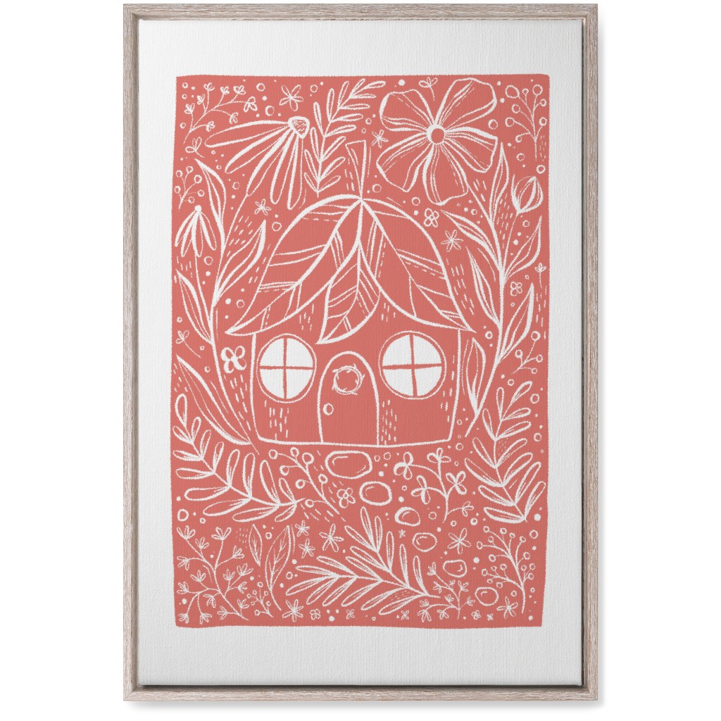 Fairy House - Pink Wall Art, Rustic, Single piece, Canvas, 20x30, Pink, Bright Pink