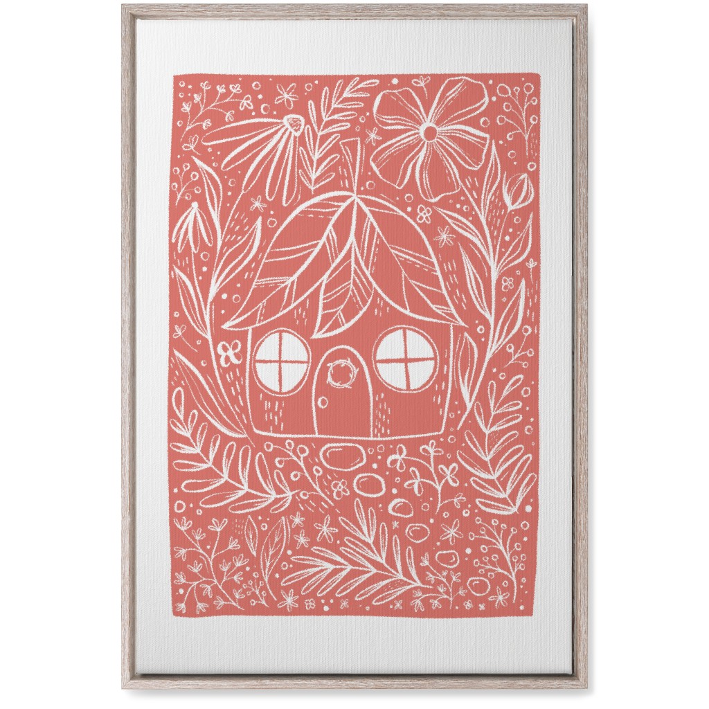 Fairy House - Pink Wall Art, Rustic, Single piece, Canvas, 20x30, Pink