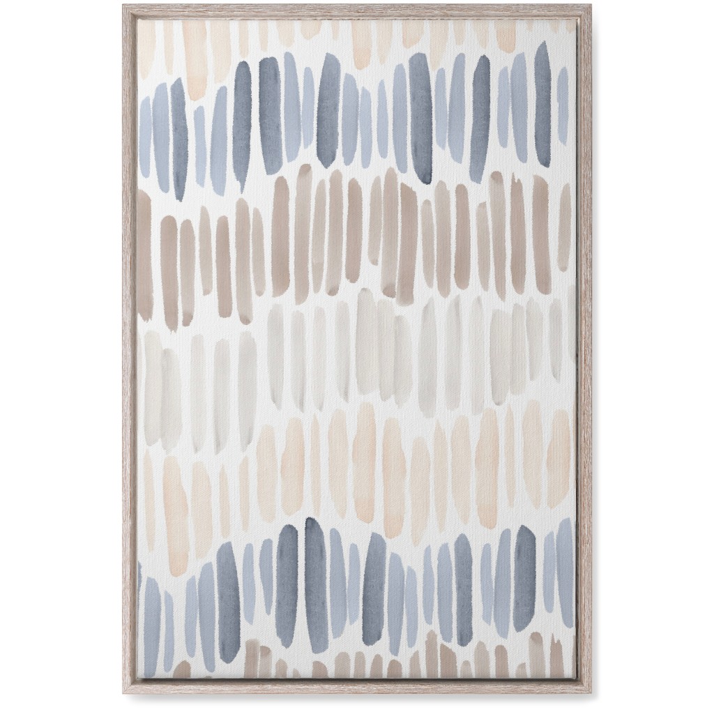 Many Brushstrokes Wall Art, Rustic, Single piece, Canvas, 20x30, Blue, Silver Lining