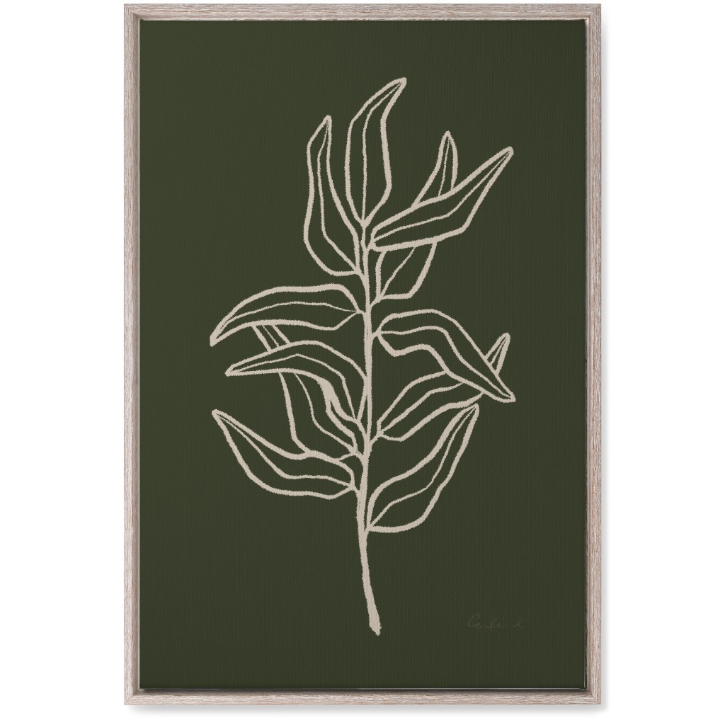 Botanical Eucalyptus Branch Wall Art, Rustic, Single piece, Canvas, 20x30, Green