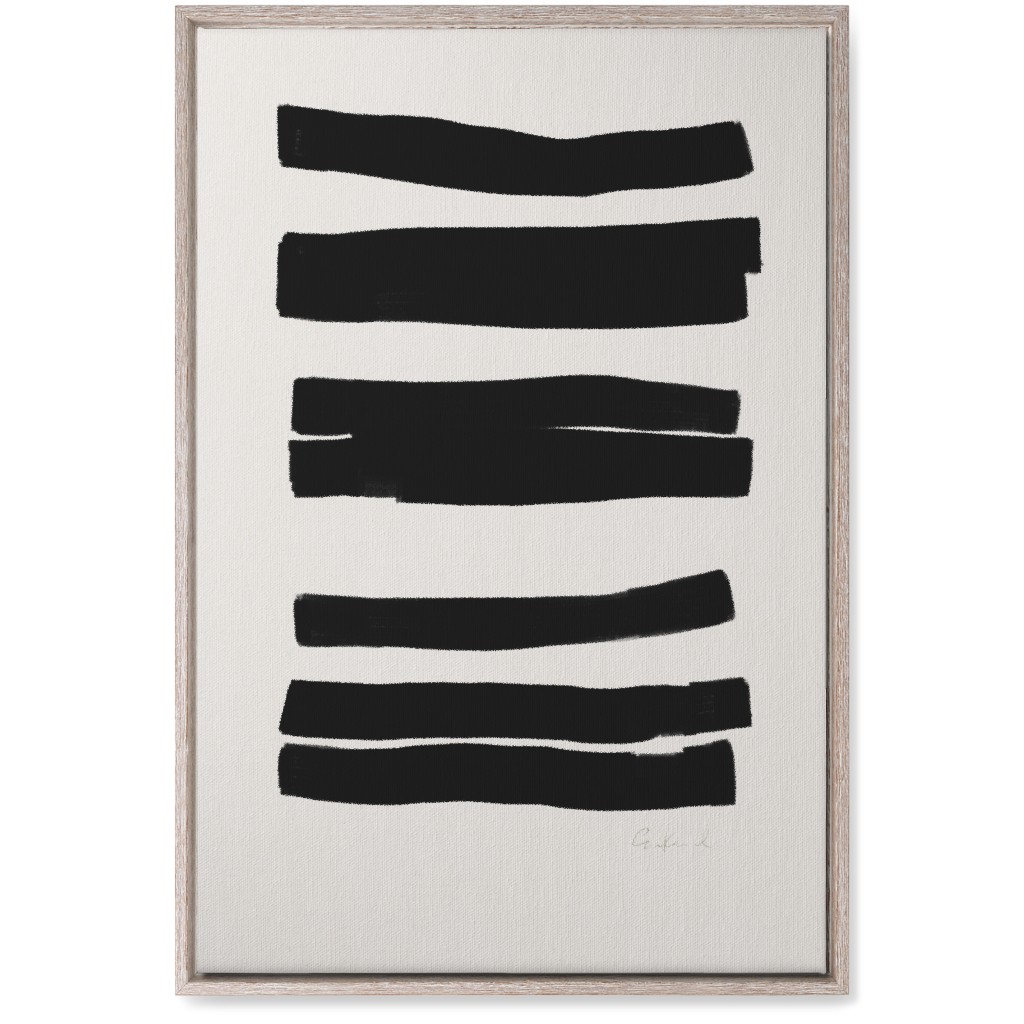 Abstract Bold Stripes I Wall Art, Rustic, Single piece, Canvas, 20x30, Black, Antique White