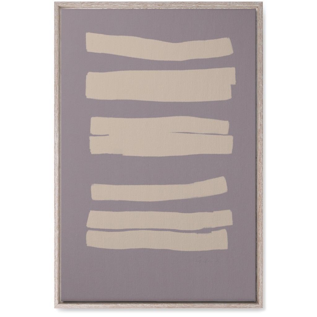 Bold Stripes Abstract Ii Wall Art, Rustic, Single piece, Canvas, 20x30, Purple, Clay