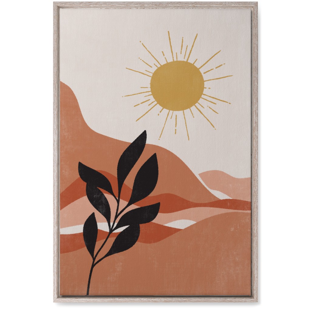 Earthen Landscape - Terracotta Wall Art, Rustic, Single piece, Canvas, 20x30, Pink, Bright Pink