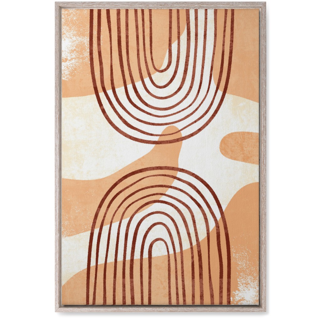 Desert Abstract - Earthy Warm Tones Wall Art, Rustic, Single piece, Canvas, 20x30, Orange, Orange