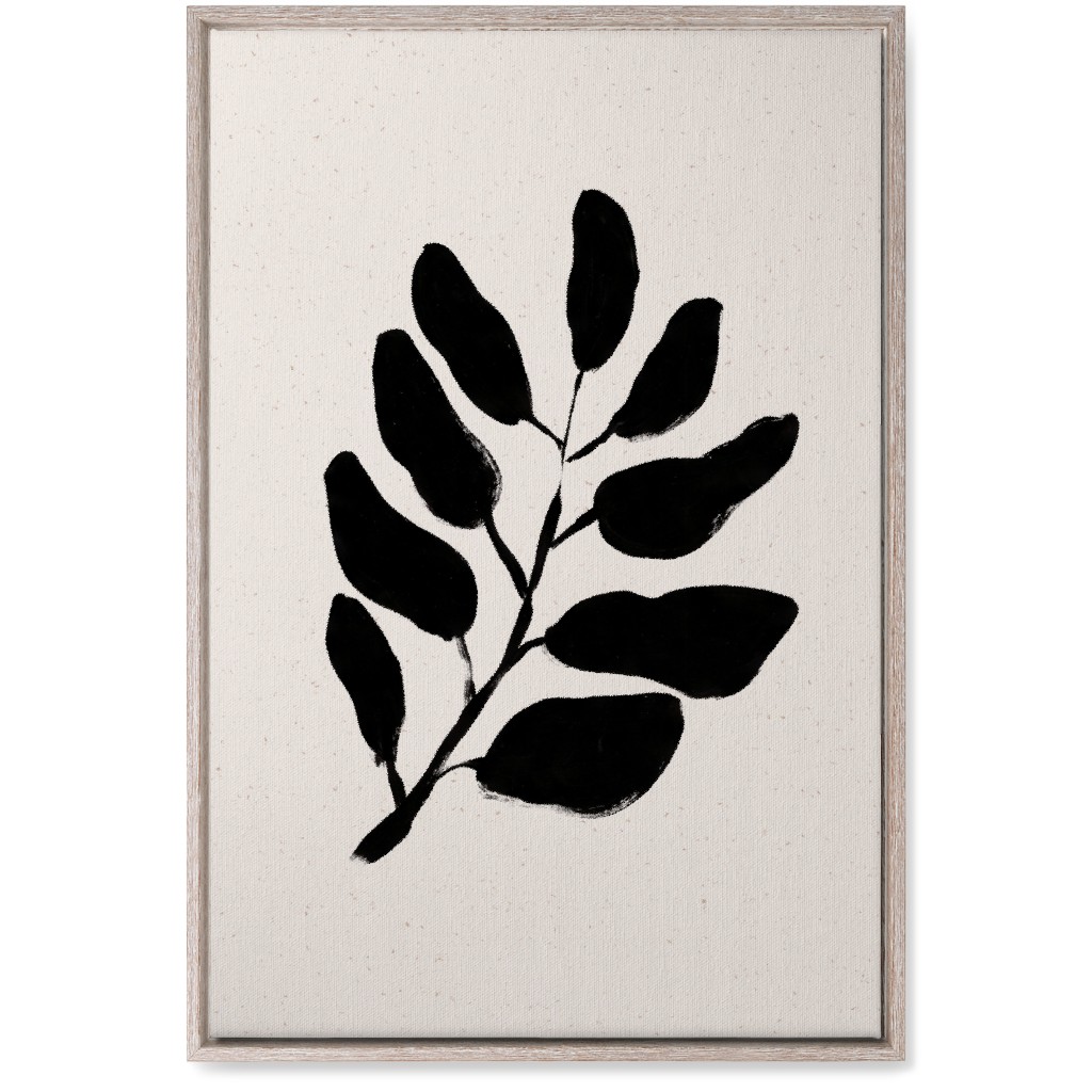 Acryl Leaf - Neutral Wall Art, Rustic, Single piece, Canvas, 20x30, Beige, Pearl