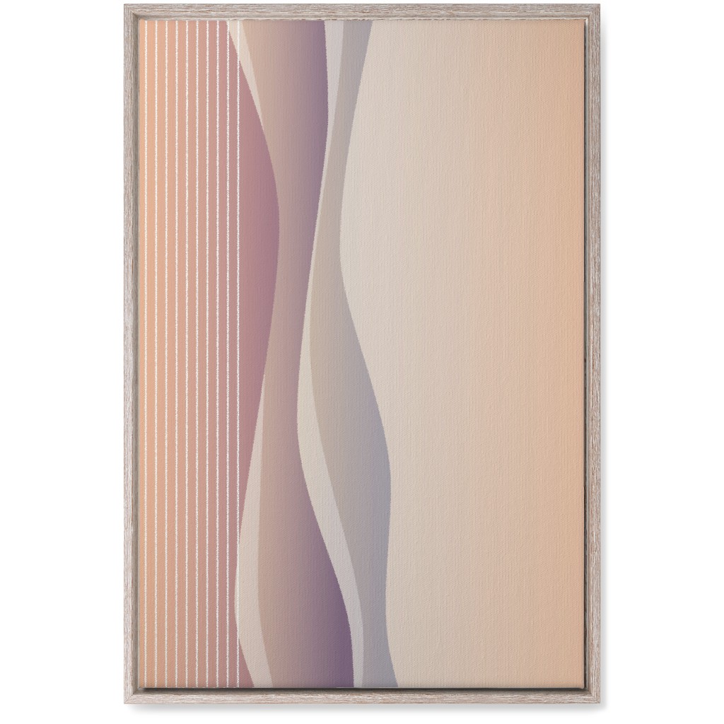 Curves Abstract - Neutral Wall Art, Rustic, Single piece, Canvas, 20x30, Pink