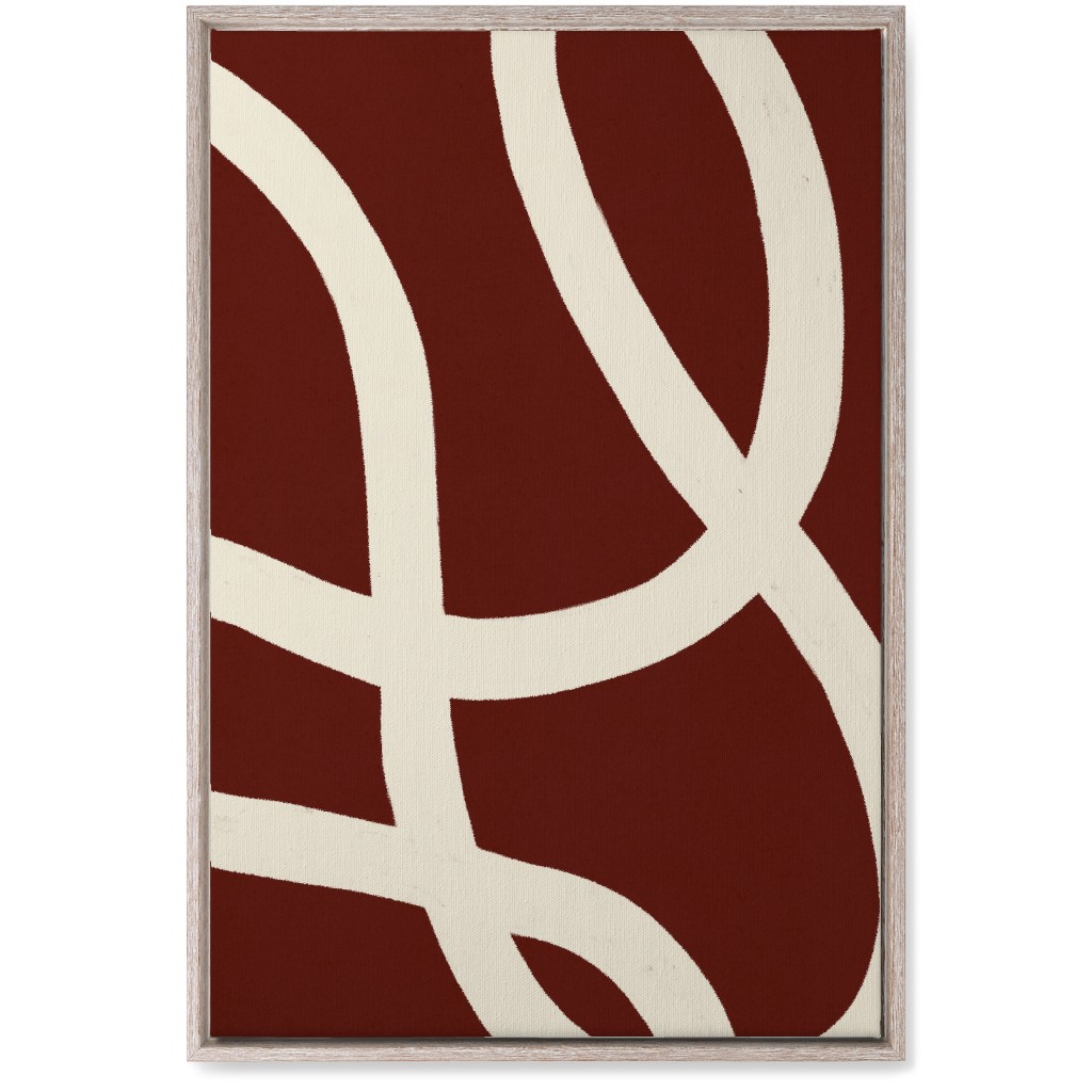 Tangled Brush Strokes I Wall Art, Rustic, Single piece, Canvas, 20x30, Red, Cocoa