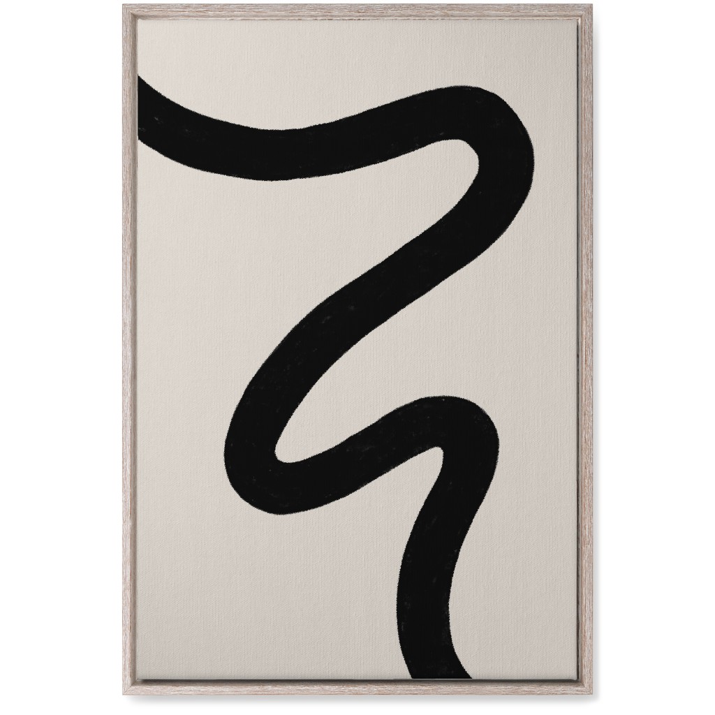 Tangled Brush Strokes Iv Wall Art, Rustic, Single piece, Canvas, 20x30, Beige, Coal