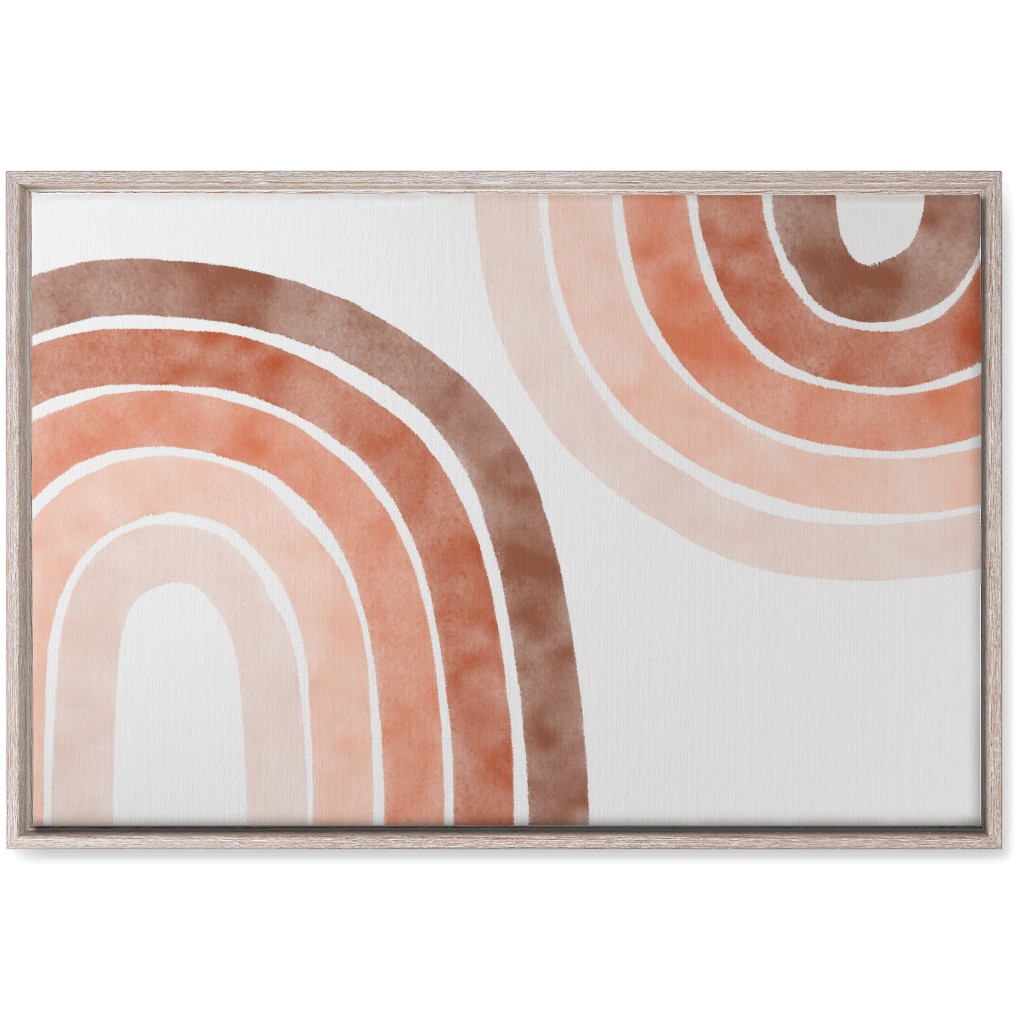 Boho Rainbows - Warm Neutral Wall Art, Rustic, Single piece, Canvas, 20x30, Pink, Bright Pink