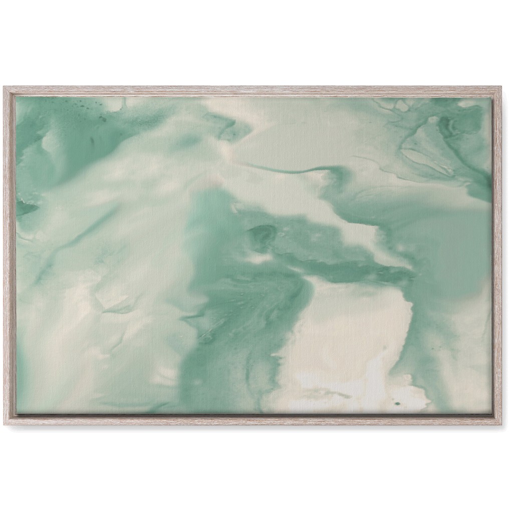 Abstract Watercolor Marble Wall Art, Rustic, Single piece, Canvas, 20x30, Green, Mantis